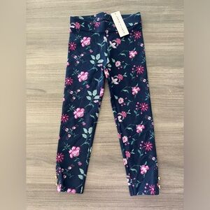 Janie and Jack FLORAL BUTTON CUFF PONTE PANT